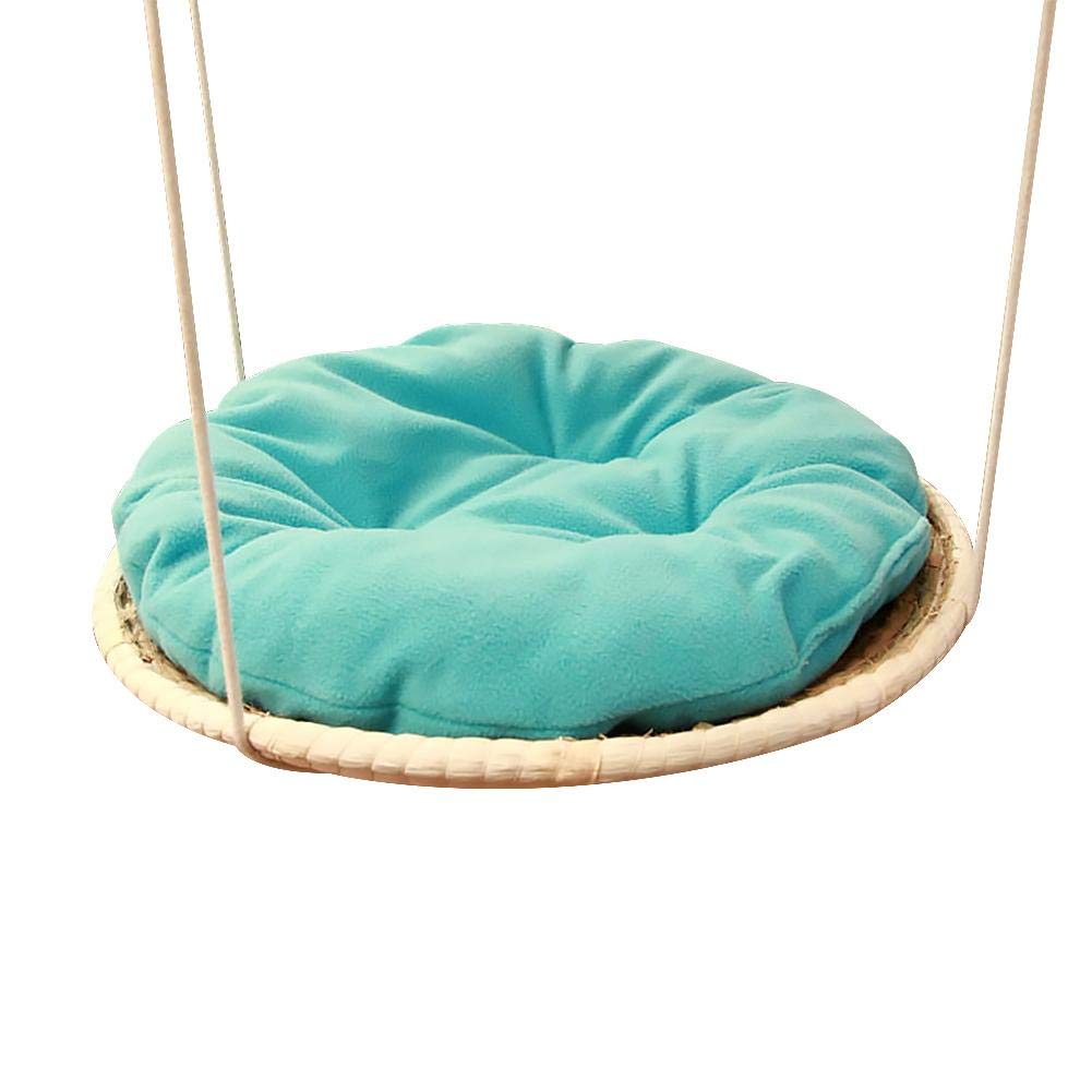 Detachable Cozy Cushion Straw Climbing Bed for Cats - Red-eye