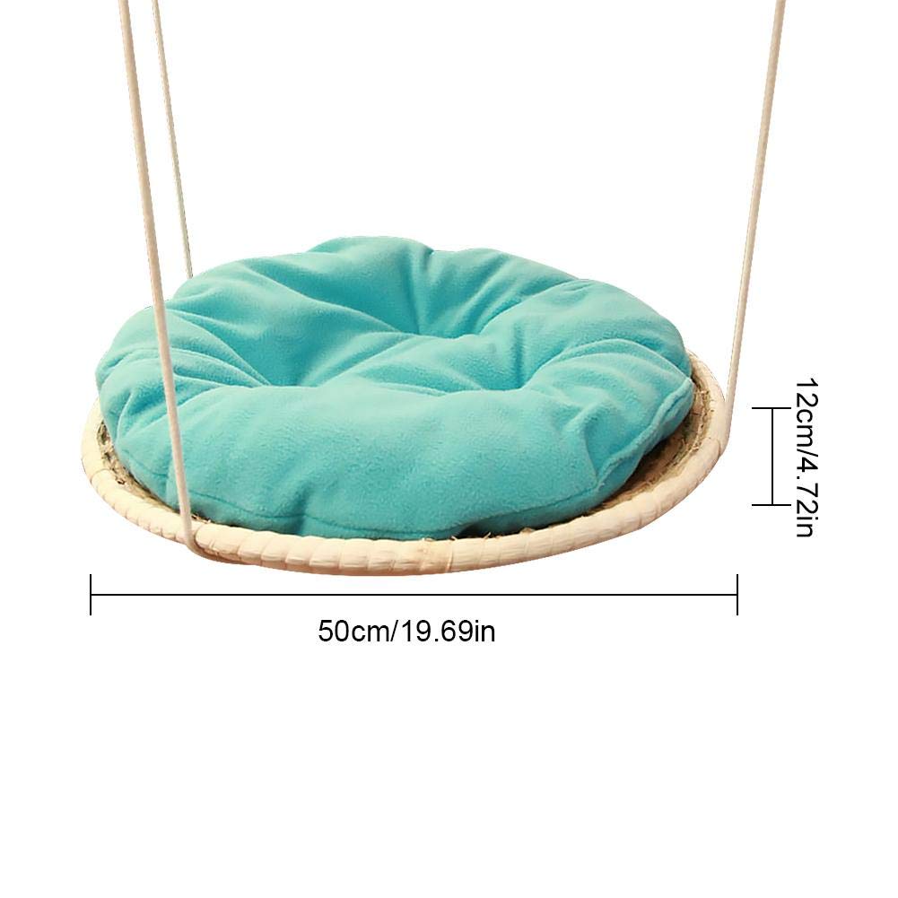 Detachable Cozy Cushion Straw Climbing Bed for Cats - Red-eye