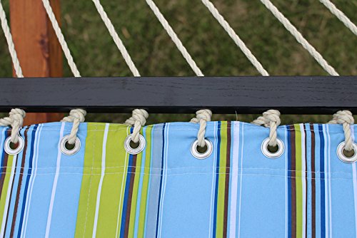 Quilted Fabric Double Cotton Hammock with Pillow & spreader bar- ZENY