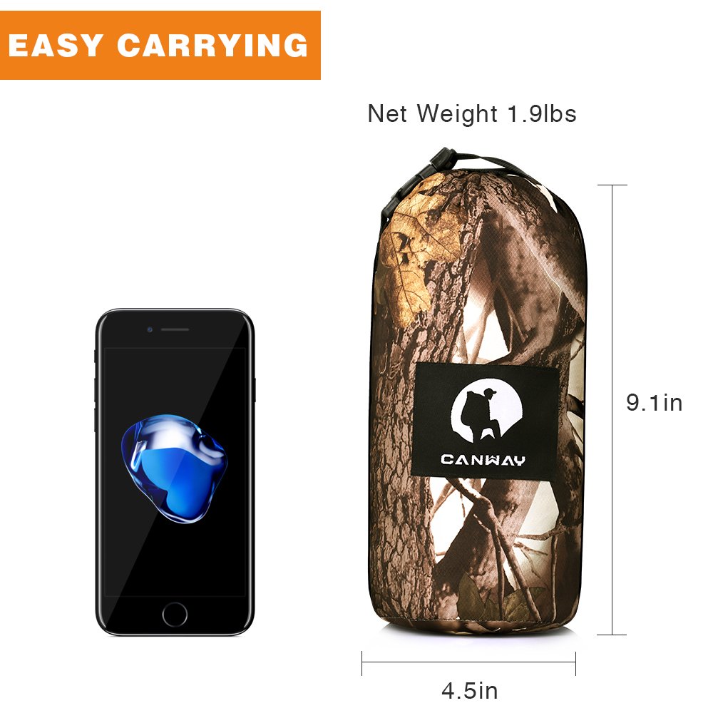 Anti-Tear Parachute Nylon Double Camping Hammock - CANWAY