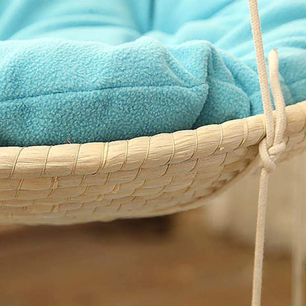 Detachable Cozy Cushion Straw Climbing Bed for Cats - Red-eye
