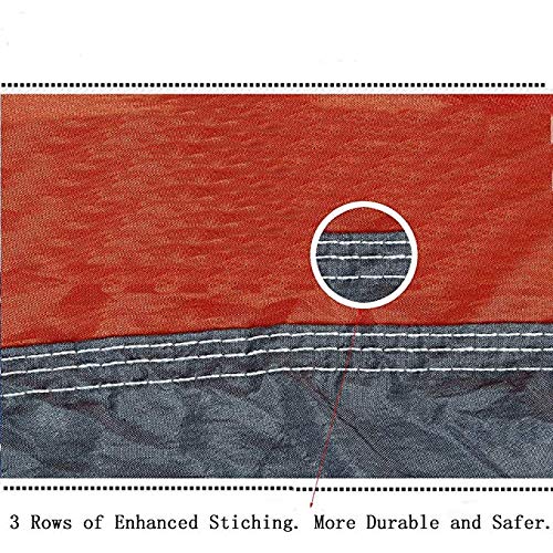 BOBOLINE Hammock Camping Single Tree Straps & Carabiners | Easy Assembly |Lightweight Portable Parachute Nylon Hammock for Camping, Backpacking, Survival, Travel, Beach, Indoor, Outdoor,Gray/Orange