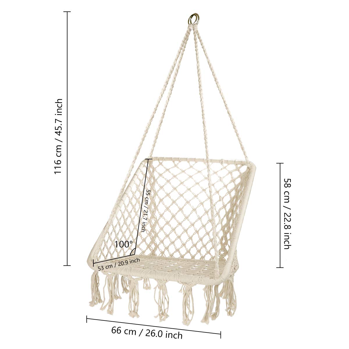 Hammock Chair Macrame Swing - E EVERKING