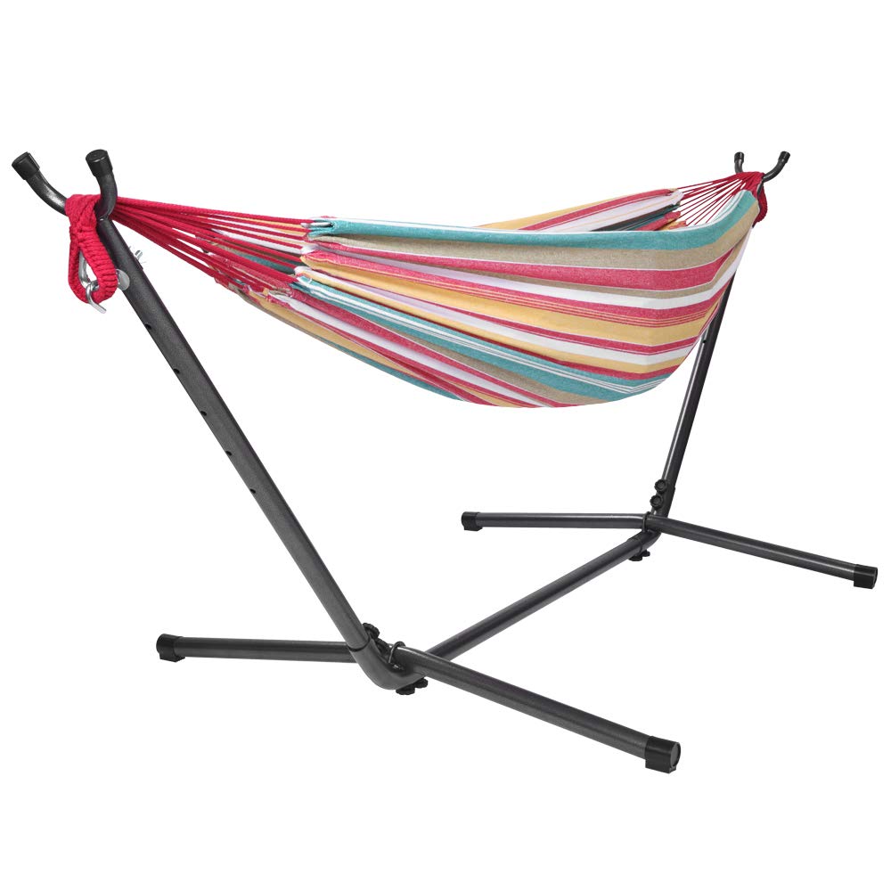 Double Mayan Hammock with 9 FT Stand & Carrying Case - ONCLOUD