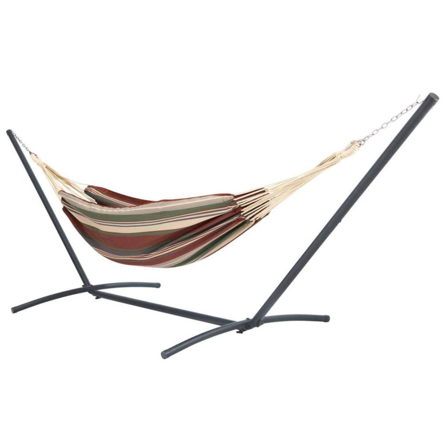 Brazilian Soft Woven Cotton Double Hammock with Steel Stand - Best USA