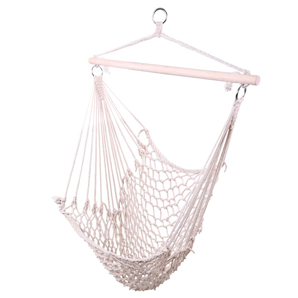 Large Cotton Rope Hanging Chair Swing Seat - Firlar