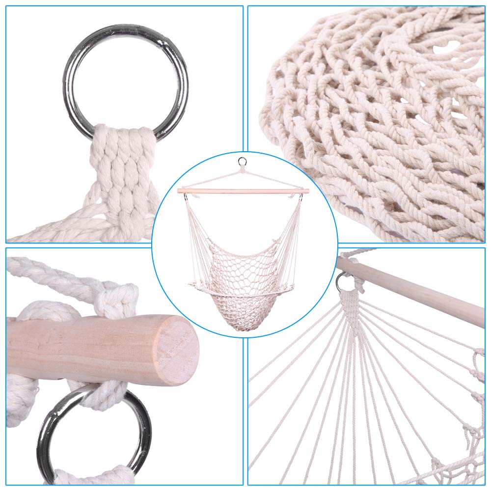 Cotton Hanging Rope Net Chair Hammock - Pannow