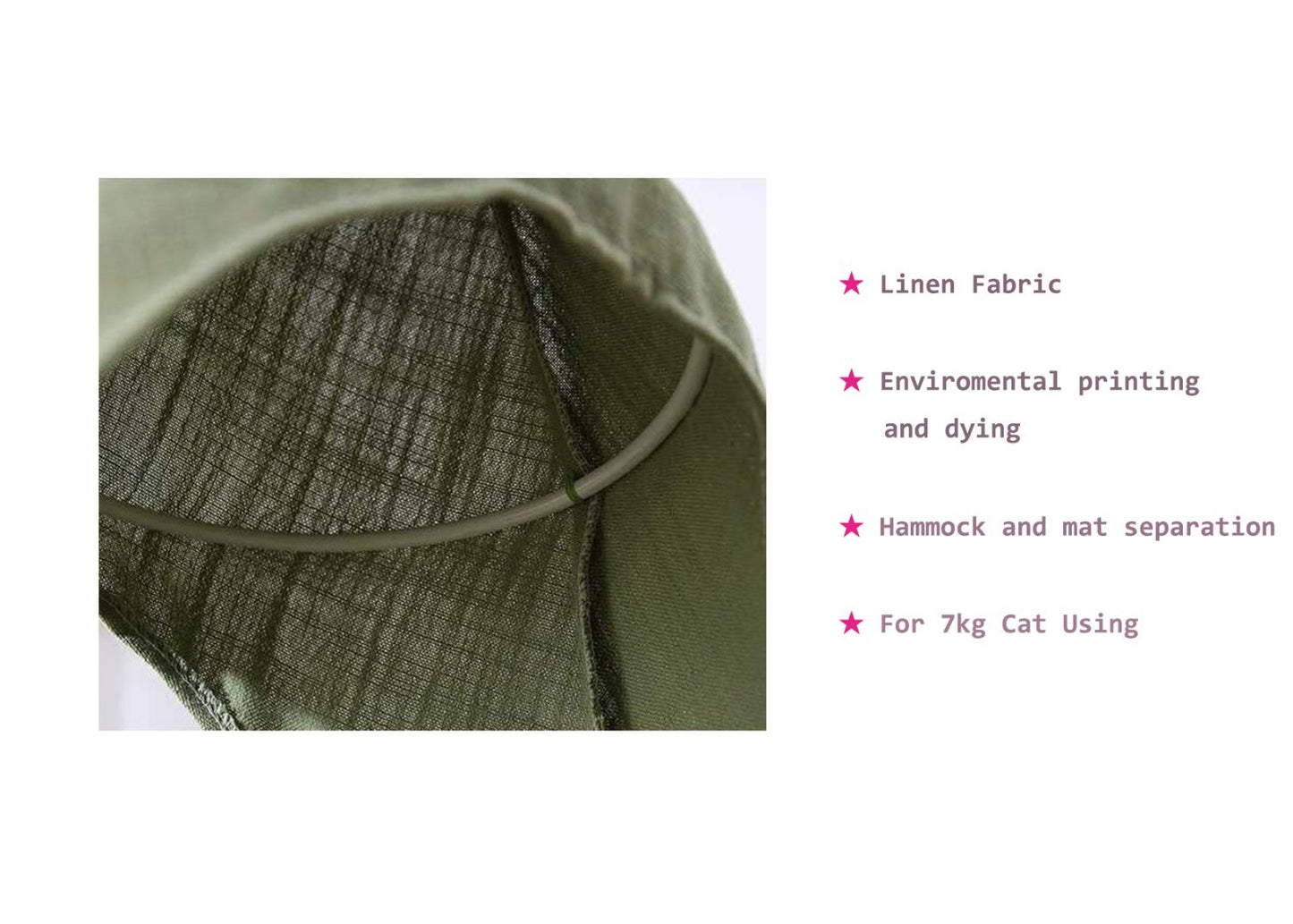 ALXDR Pet Cat Linen Sling Hammock