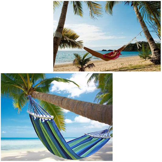 Cotton Fabric Canvas Hammock - HappyGo
