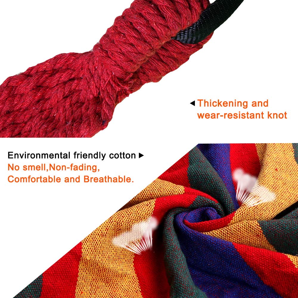 Single Cotton Outdoor Hammock - Anyoo