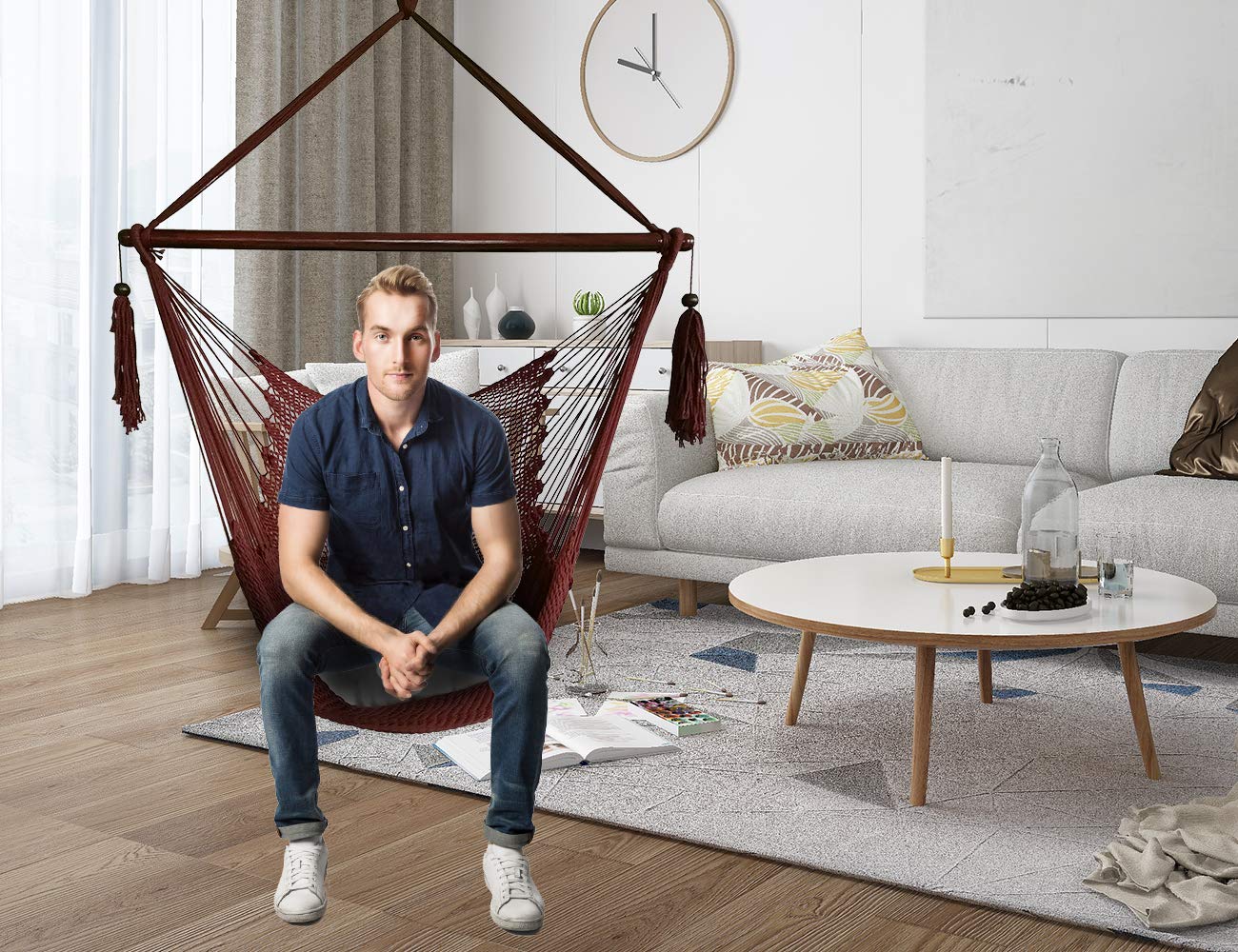 Cotton Rope Mayan Hanging Chair Swing Seat