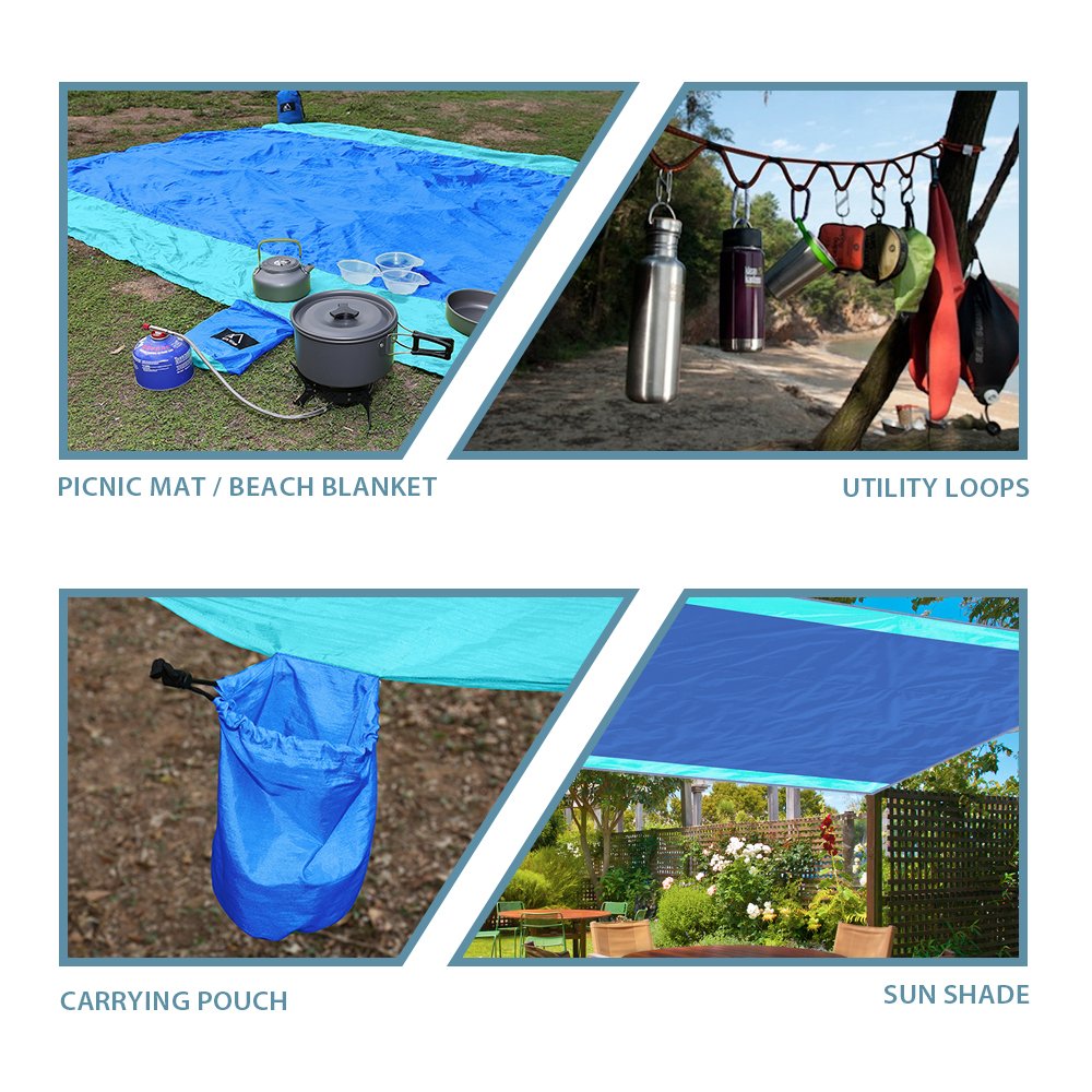Nylon Camping Hammock with Straps & Carabiners - Terra Hiker