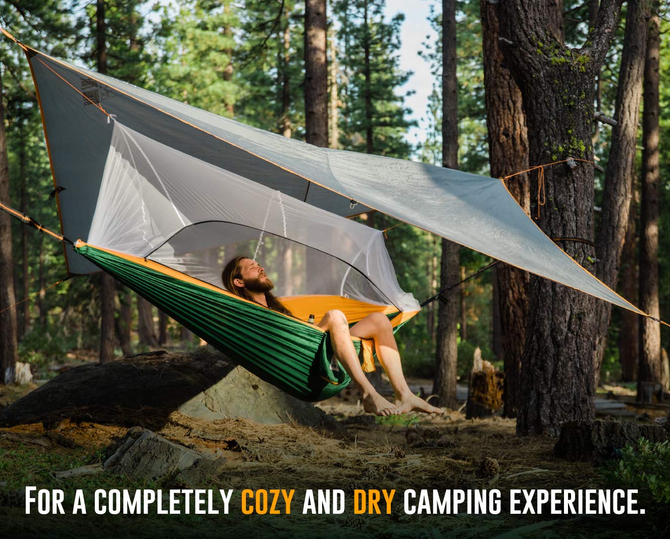 Camping Hammock with Mosquito Net - Ryno Tuff