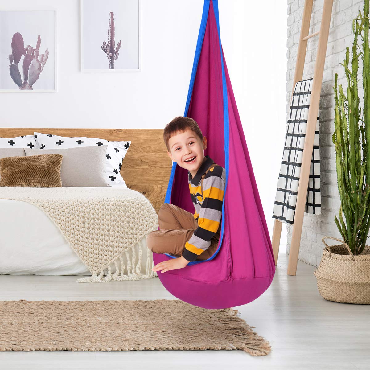 Child Pod Swing Chair Tent Nook - Costzon