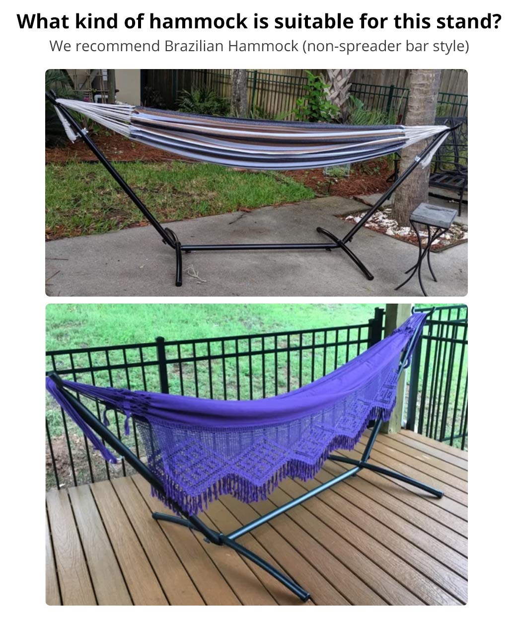 Hammock Stand Portable Heavy Duty Steel-VALLEYRAY