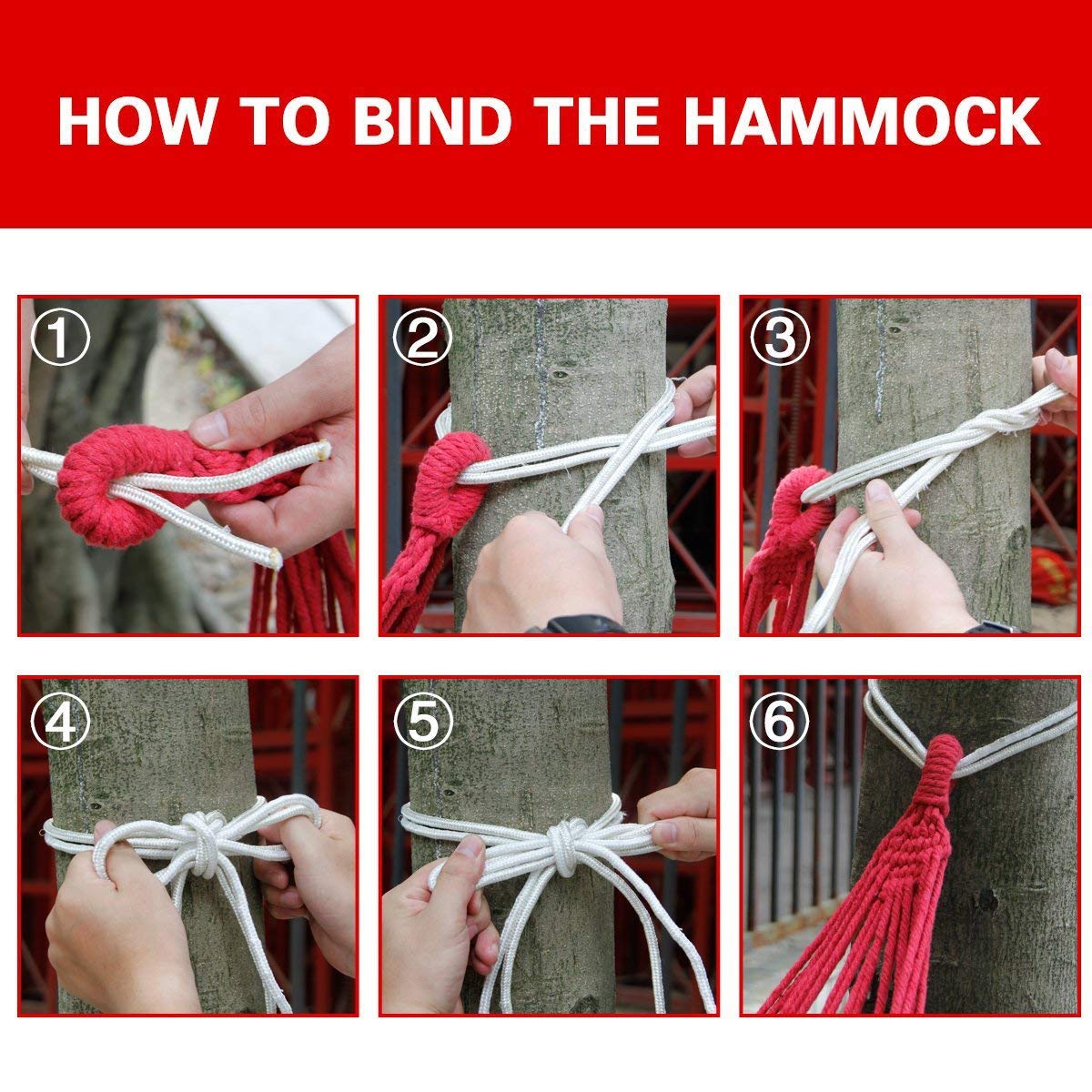 Cotton Fabric Double Camping Hammock - winemana