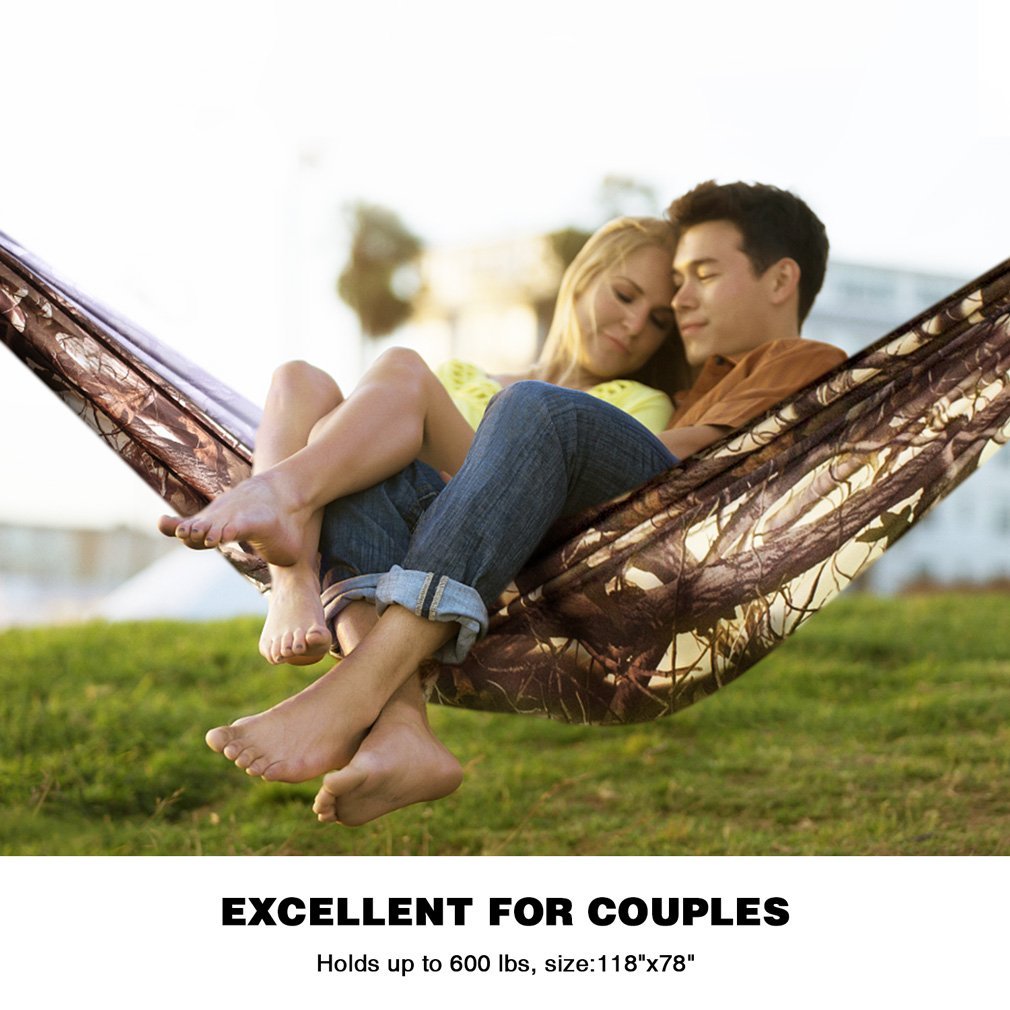 Anti-Tear Parachute Nylon Double Camping Hammock - CANWAY