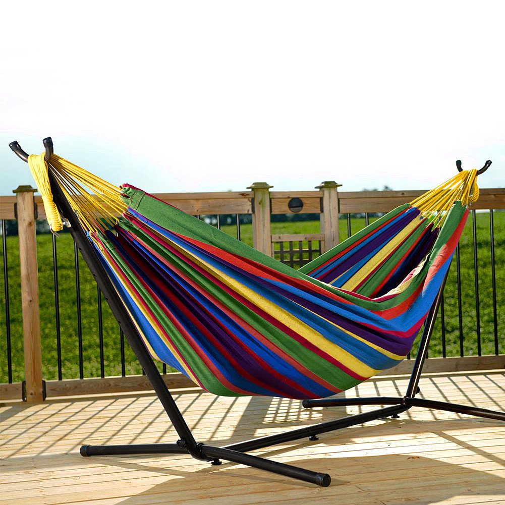Indoor Double Hammock with Steel Stand