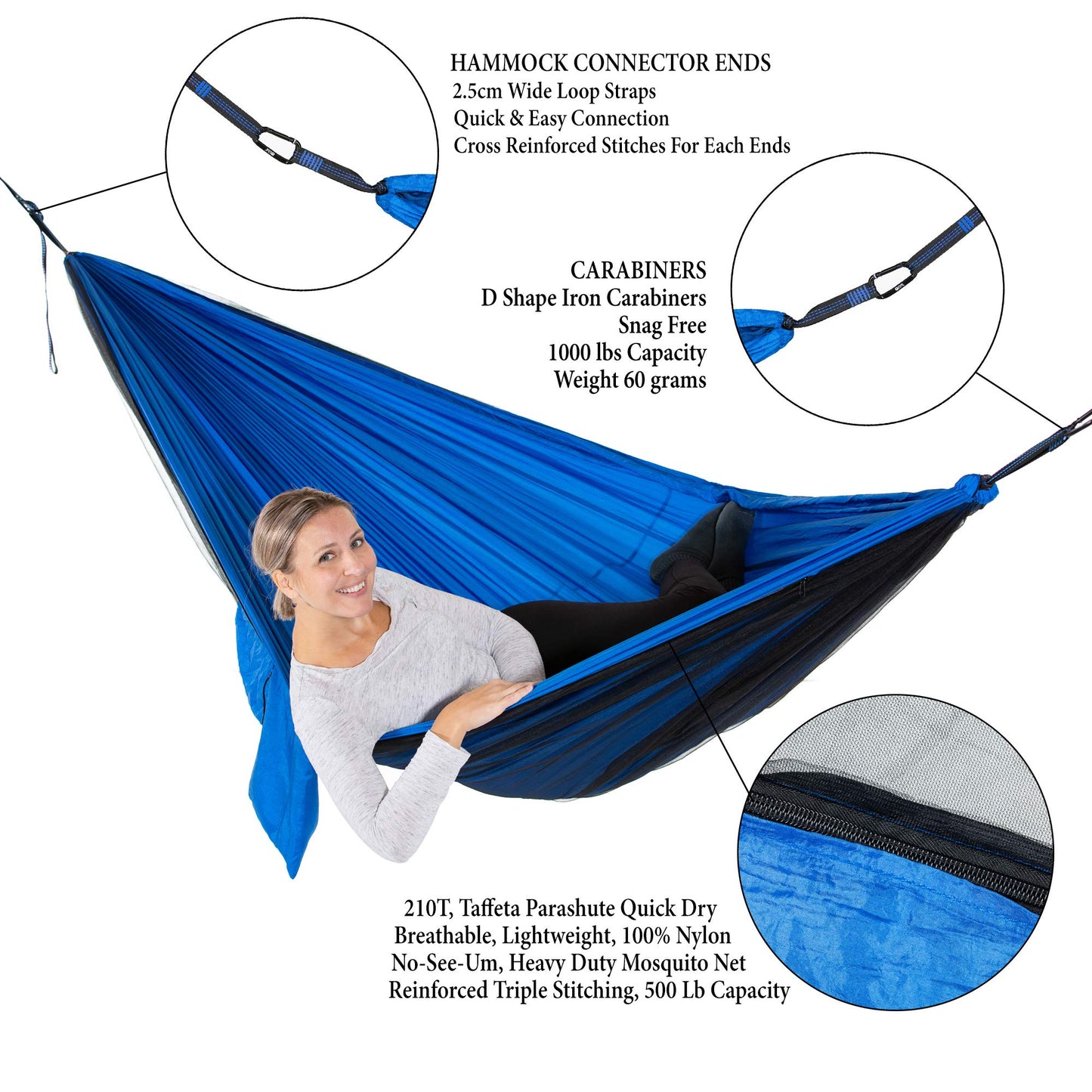 Camping Hammock with Mosquito Net - YOLO Outdoors