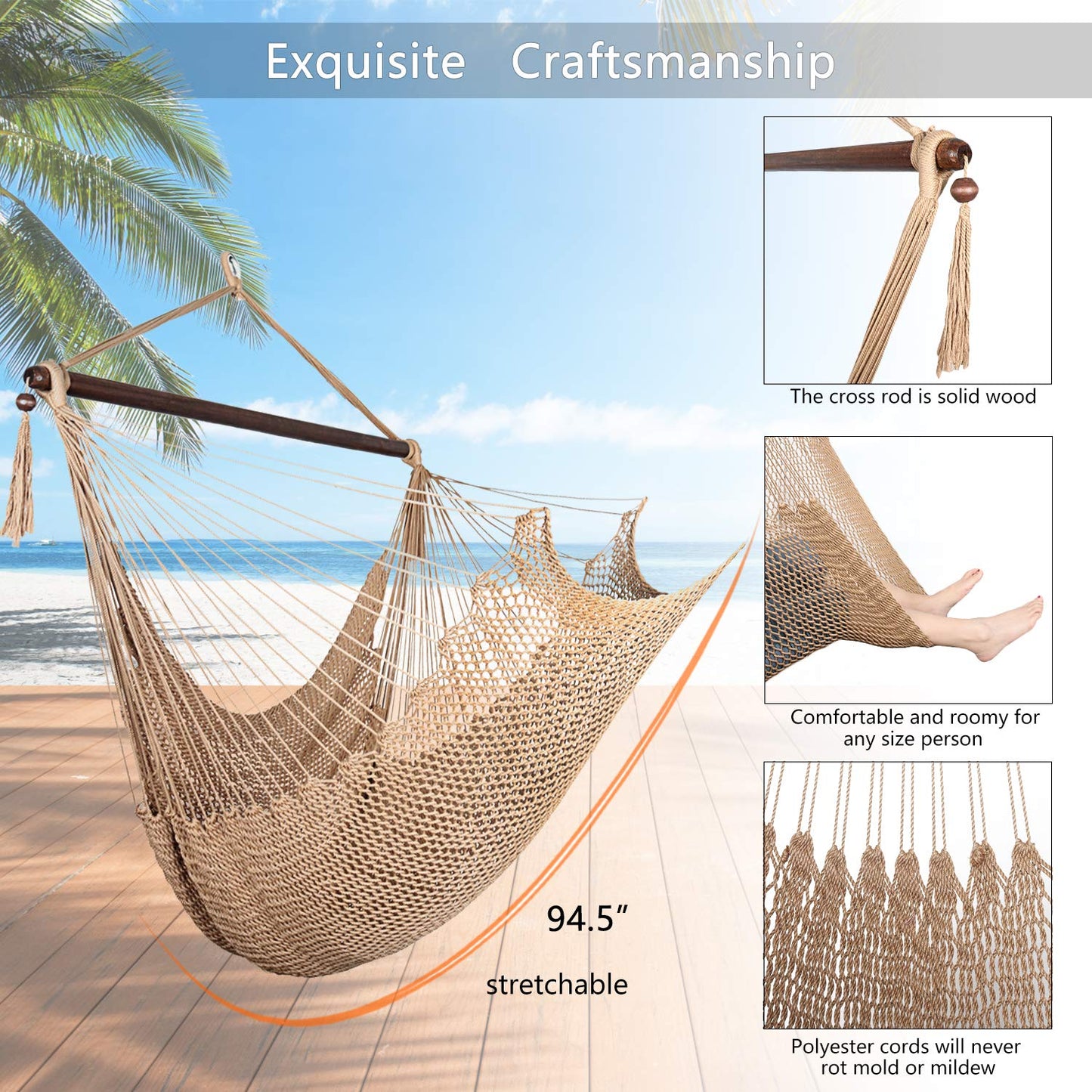 Large Caribbean Hammock - Bathonly