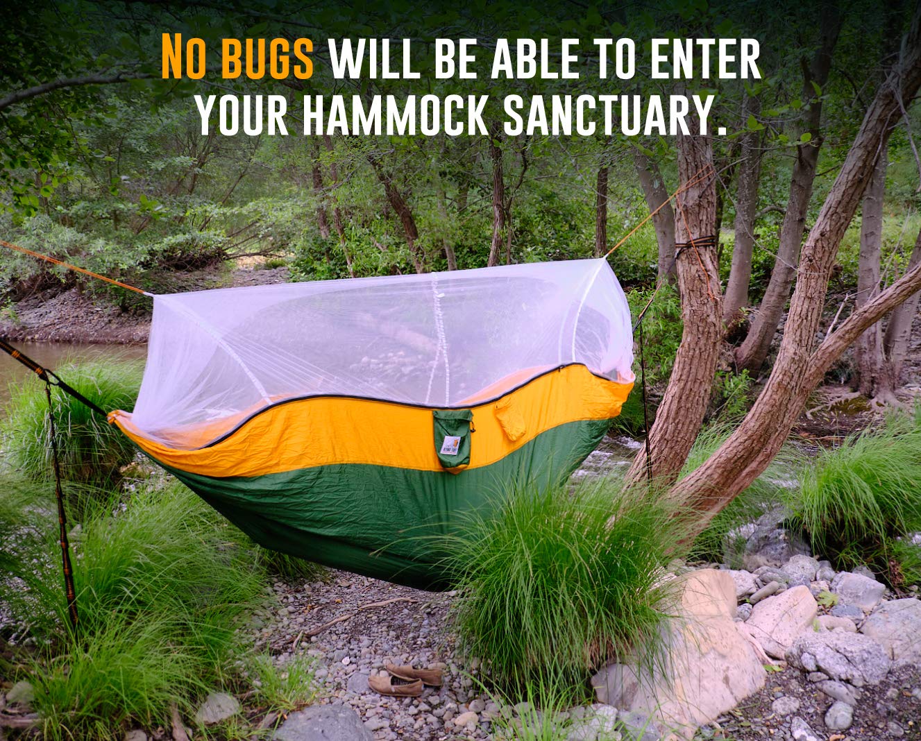 Camping Hammock with Mosquito Net - Ryno Tuff