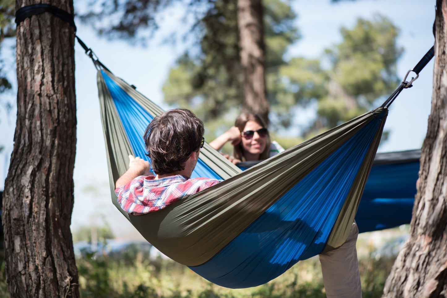 Rip Resistant Single Parachute Camping Hammock with Tree Straps - Camp is easy