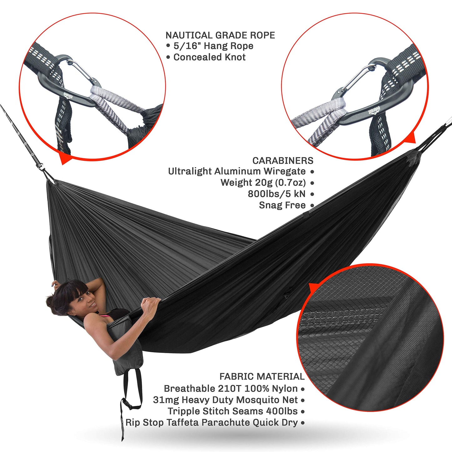 Everest Double Camping Hammock - everest active gear