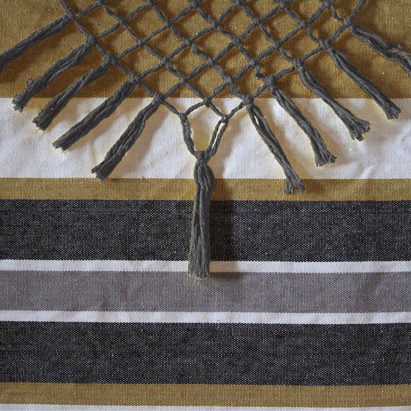Cotton Woven Brazilian Hammock Chair with Hardwood Spreader - Aromzen