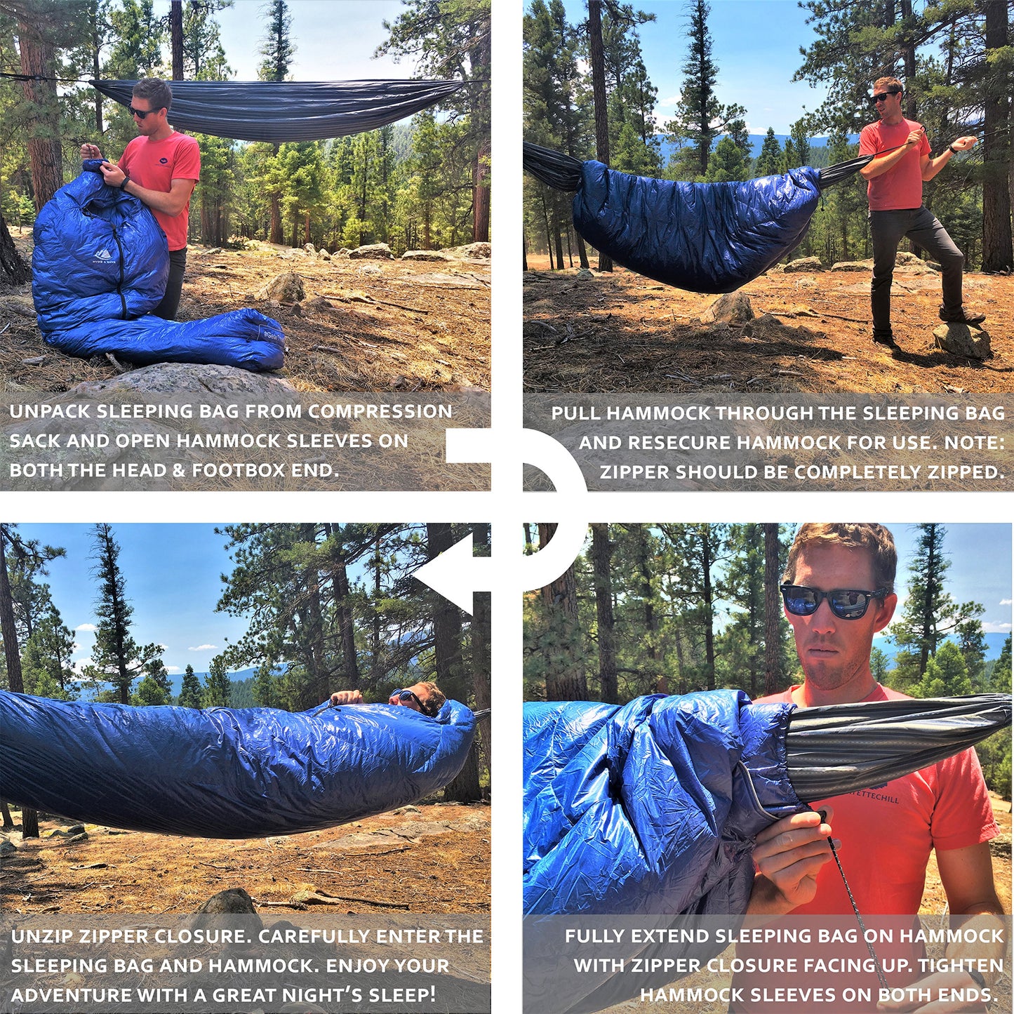 Sleeping Bag for Hammock Backpacking - Hyke & Byke