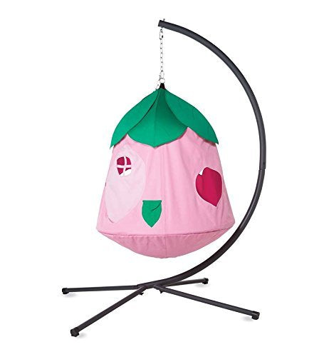 HearthSong Cozy Posy HugglePod Hanging Play Tent with Crescent Stand