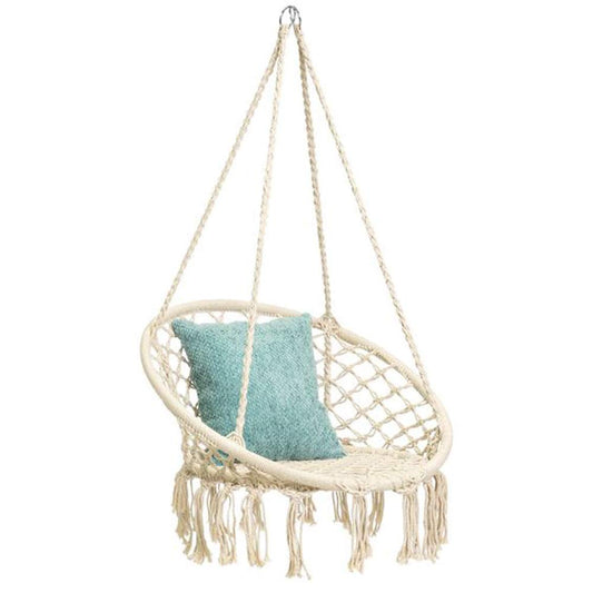 Handmade Knitted Macrame Hanging Swing Chair - Mertonzo