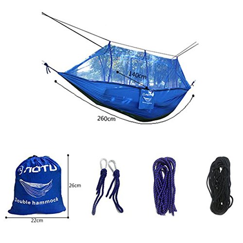Parachute Double Camping Hammock with Mosquito Net - Glumes