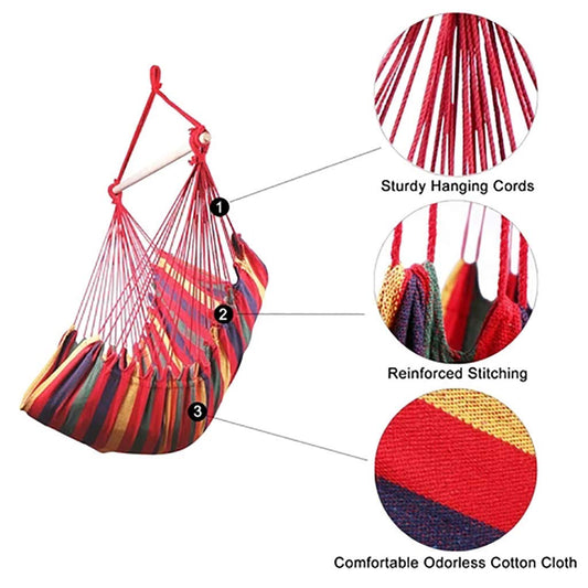 Hanging Rope Hammock Chair Swing Seat - ErYao