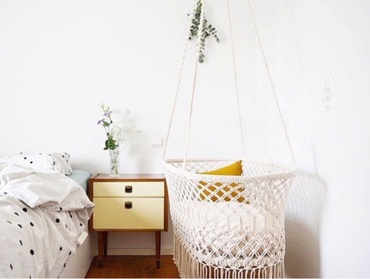 Macrame Cradle Hanging Hammock - Here&There