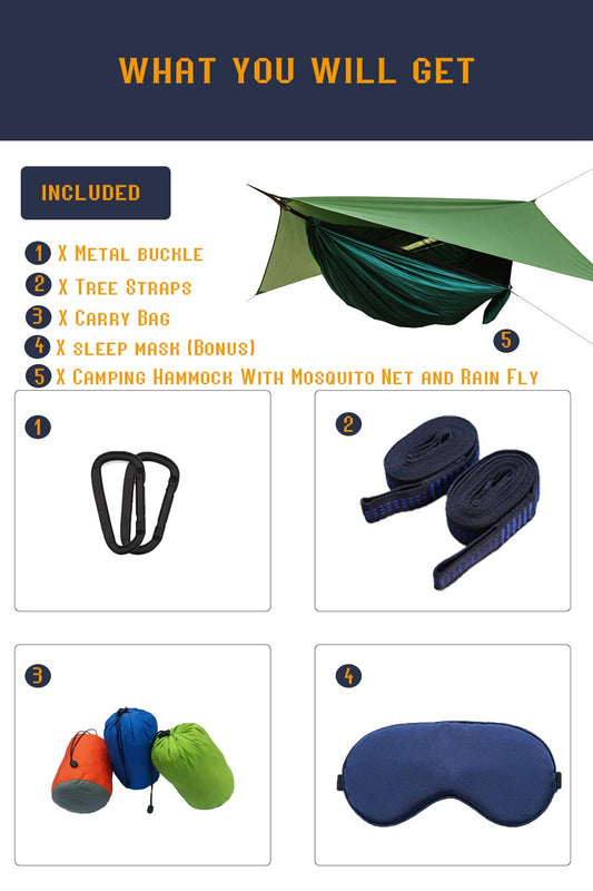 Camping Hammock with Mosquito Net - AEETT