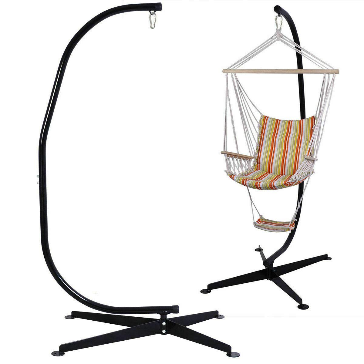Solid Steel Hammock C Stand for Swing Chair - AVGDeals