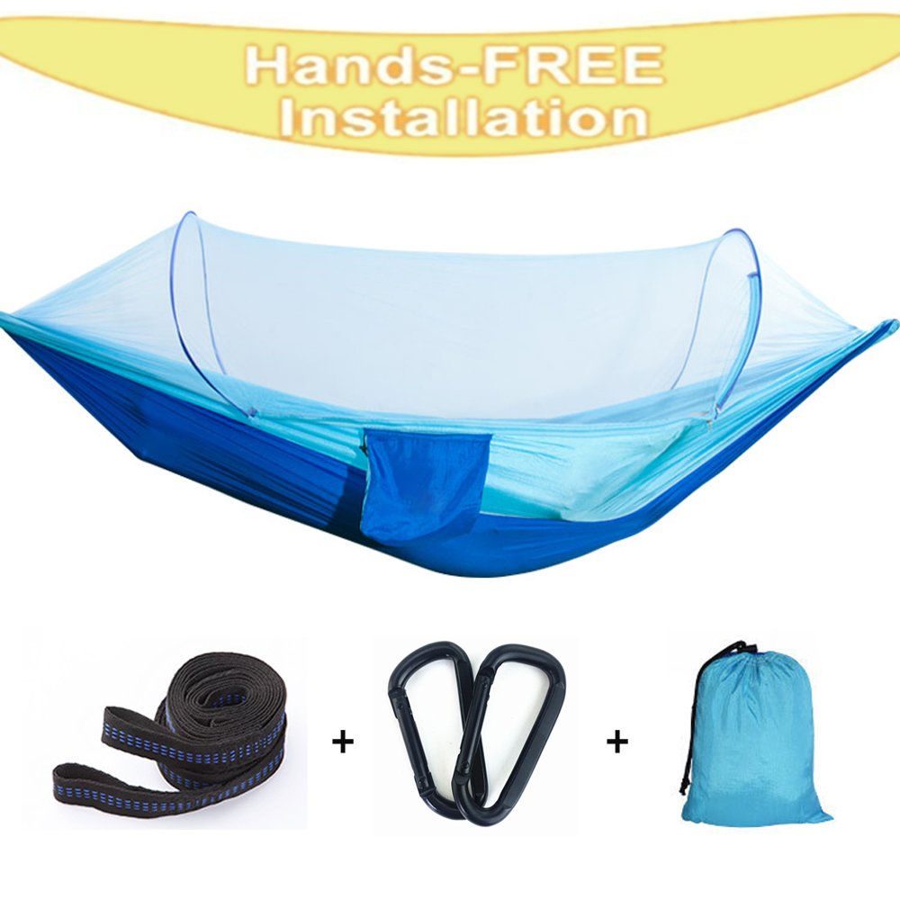 Parachute  Nylon Fabric Camping Hammock with Mosquito Net - Hann