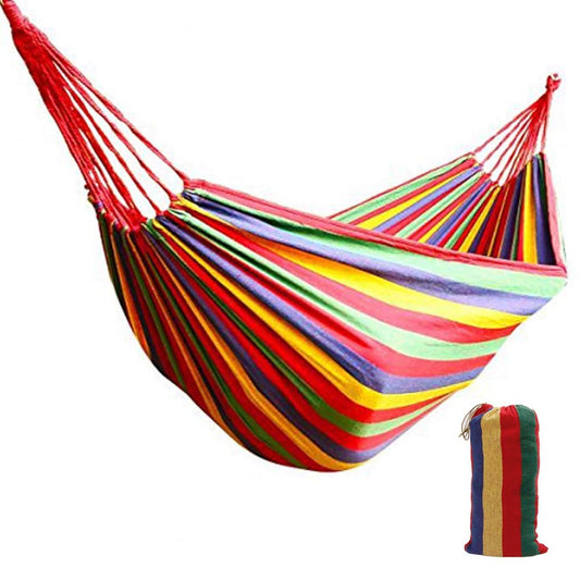 Cotton Fabric Double Camping Hammock - winemana