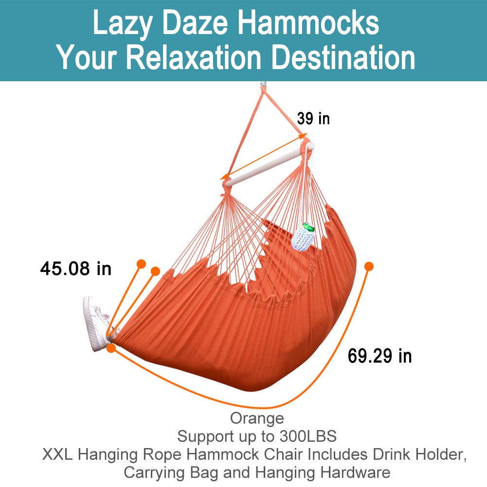 XXL Hanging Rope Hammock Chair -Lazy Daze Hammocks