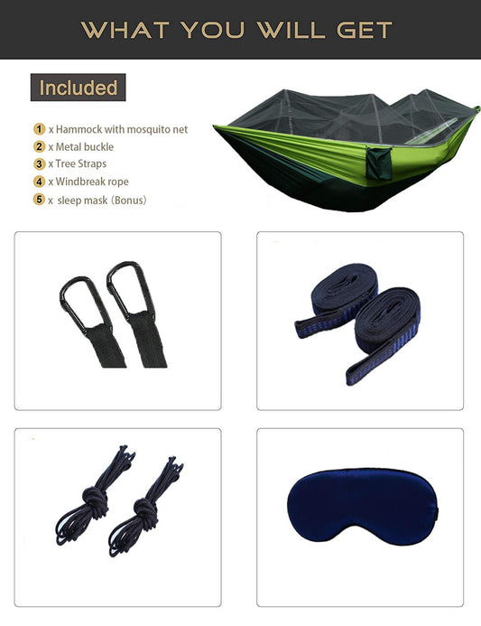 Camping Hammock with Mosquito Net - AEETT