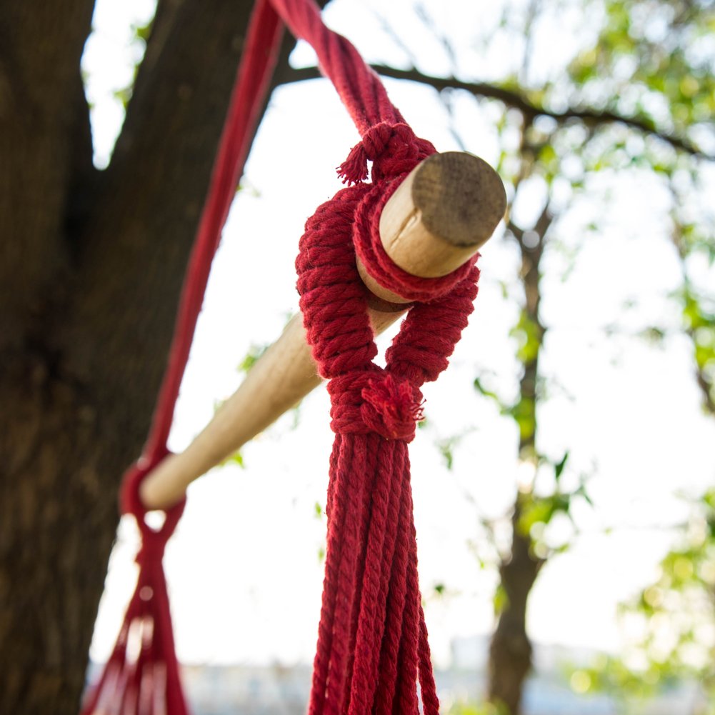 Red Rope Hammock Chair - Lelly Q