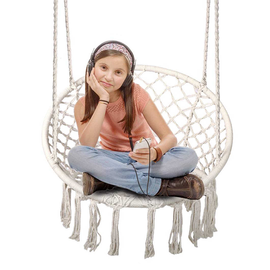 Cotton-Woven Rope Macrame Hammock Swing Chair - Chihee