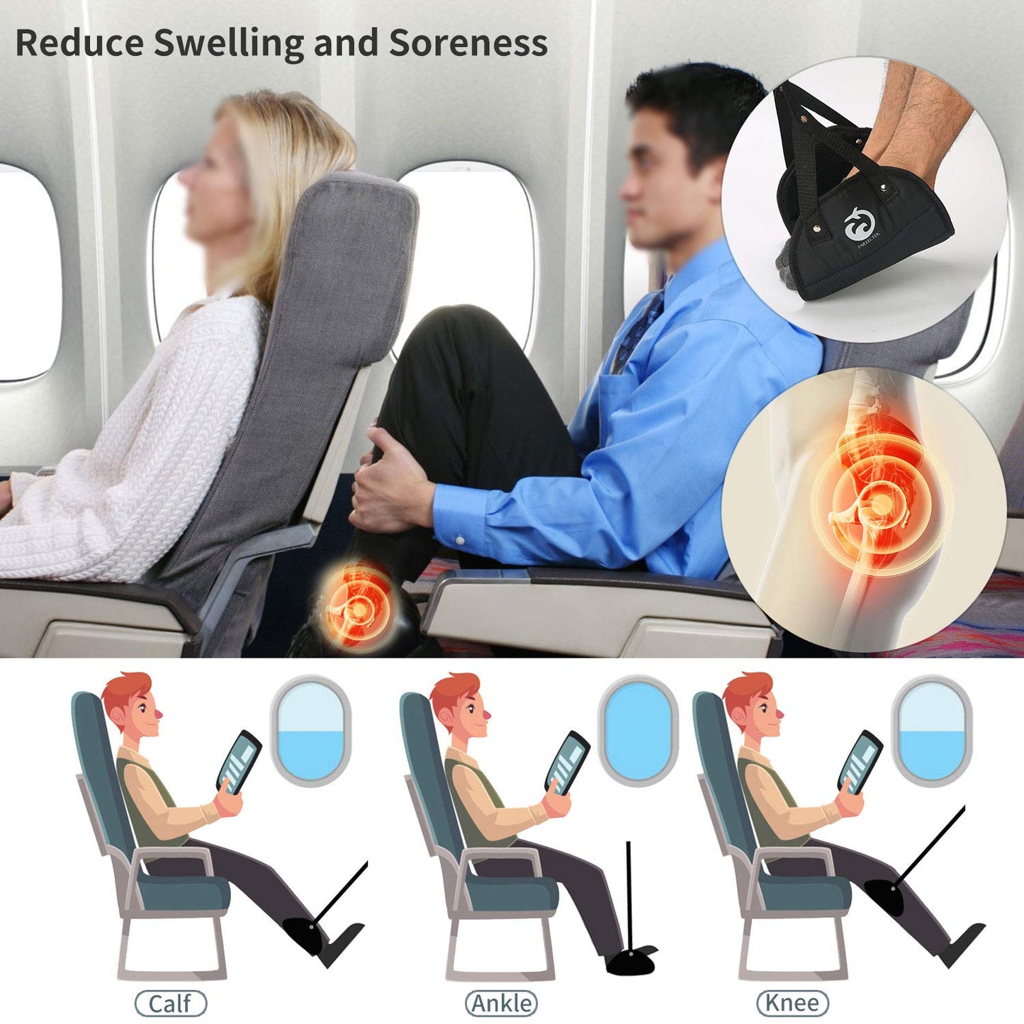 Foot Hammock for Airplane-Fareeceek Foot Rest