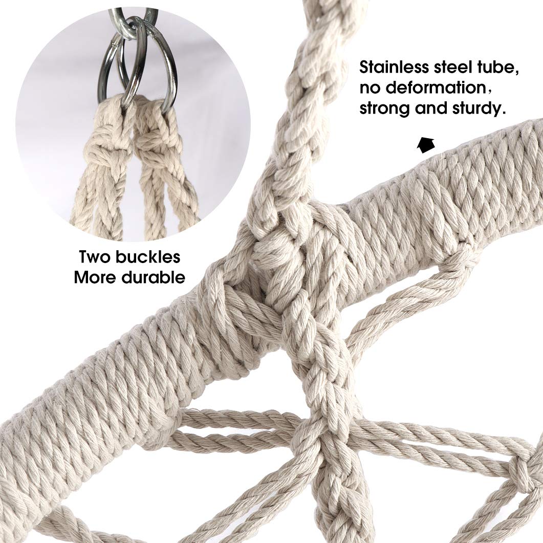 Cotton-Woven Rope Macrame Hammock Swing Chair - Chihee