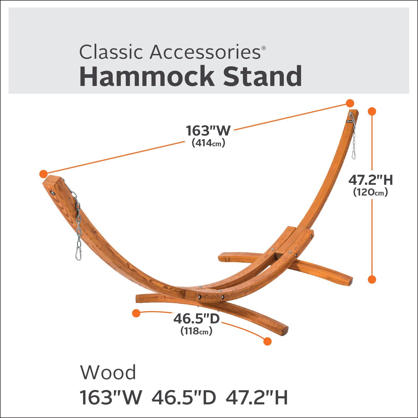 Montlake Heavy Duty Hardwood Hammock Stand - Classic Accessories
