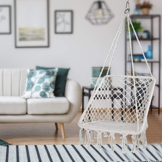 Hanging Hammock Chair Macrame Swing - E EVERKING