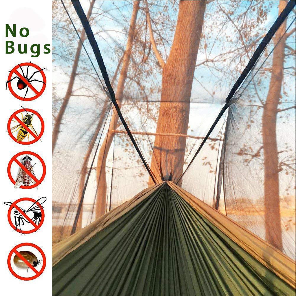 Double & Single Camping Hammock with Mosquito Net & Tree Straps