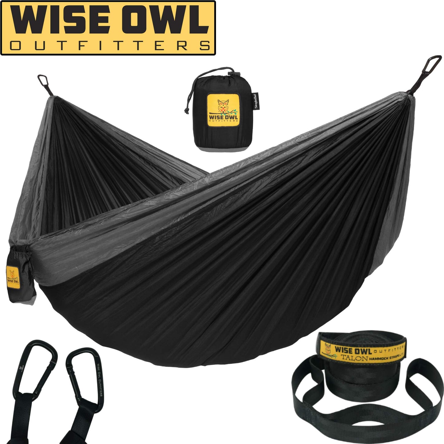 Black Hammock for Camping - Wise Owl Outfitters