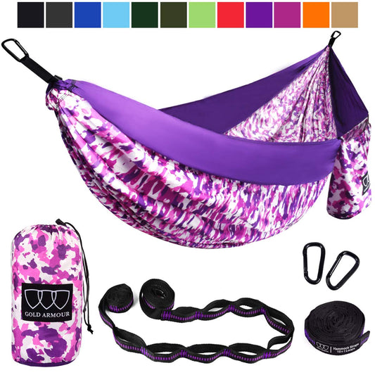 Camping Hammock (Purple Camouflage) - Gold Armour