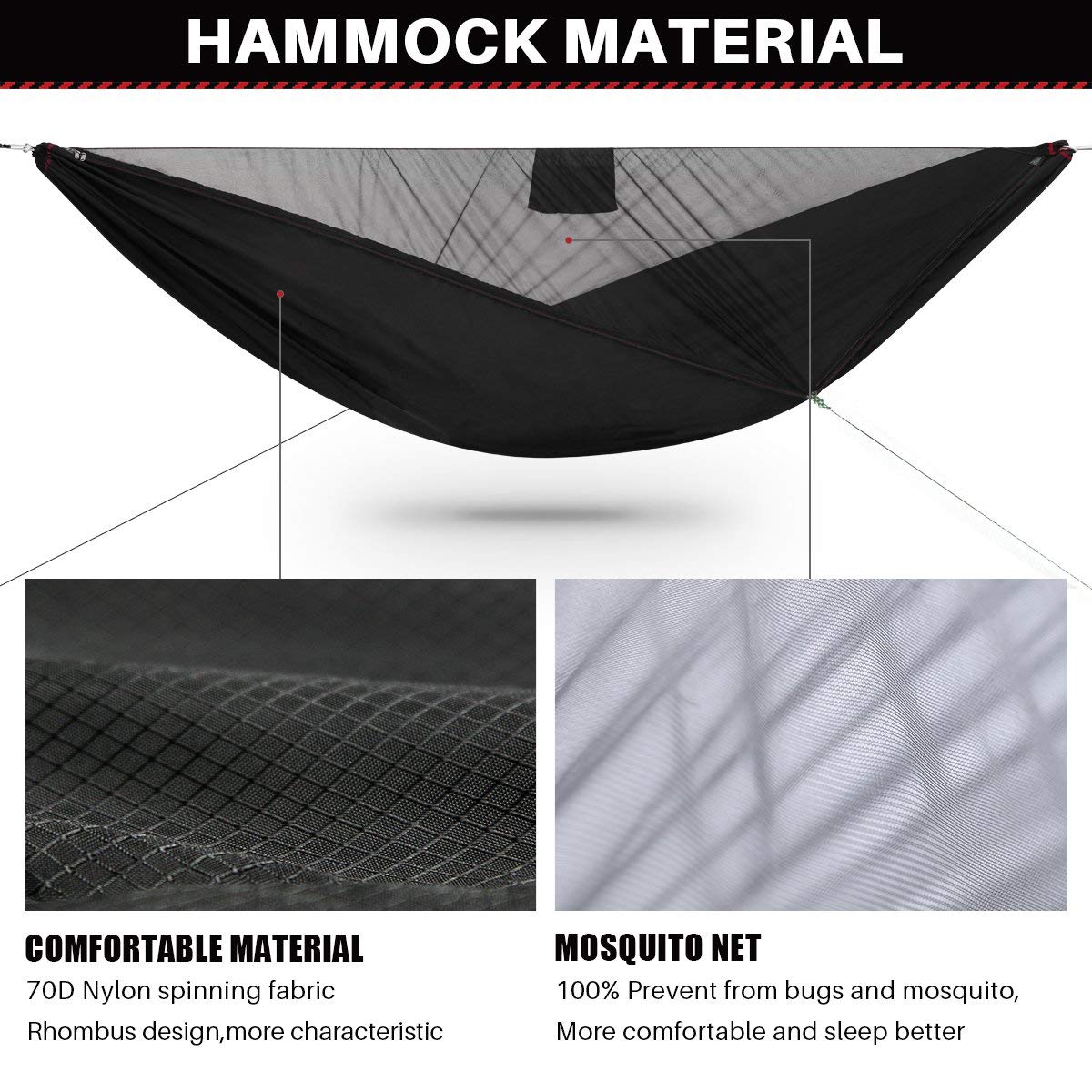 Light Hammock with mosquito net - ETROL